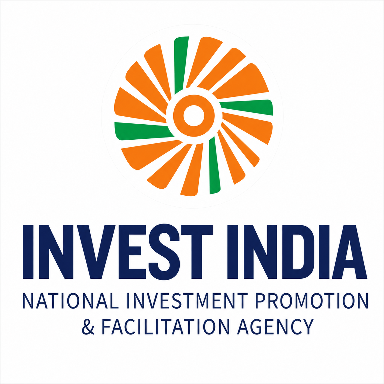 Invest India logo with emblem